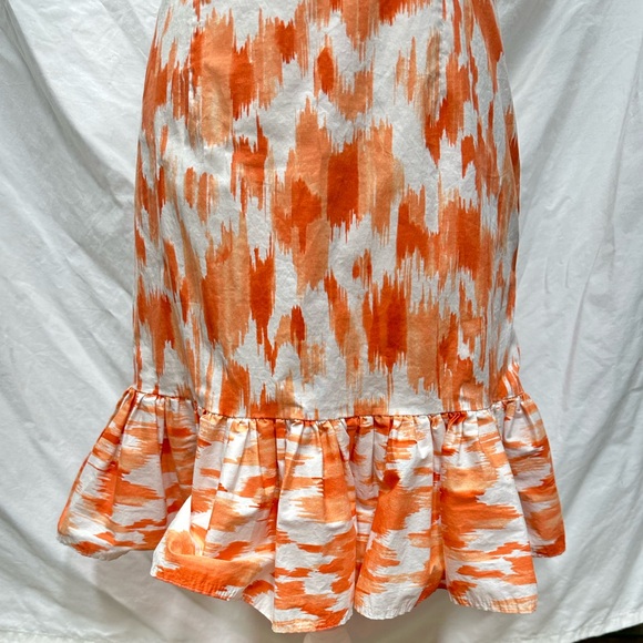 Cache Orange and White Strapless Mini Dress Size 6 - Picture 5 of 9